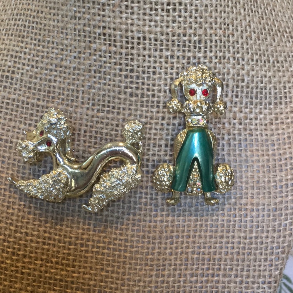 Vintage Poodle Brooches